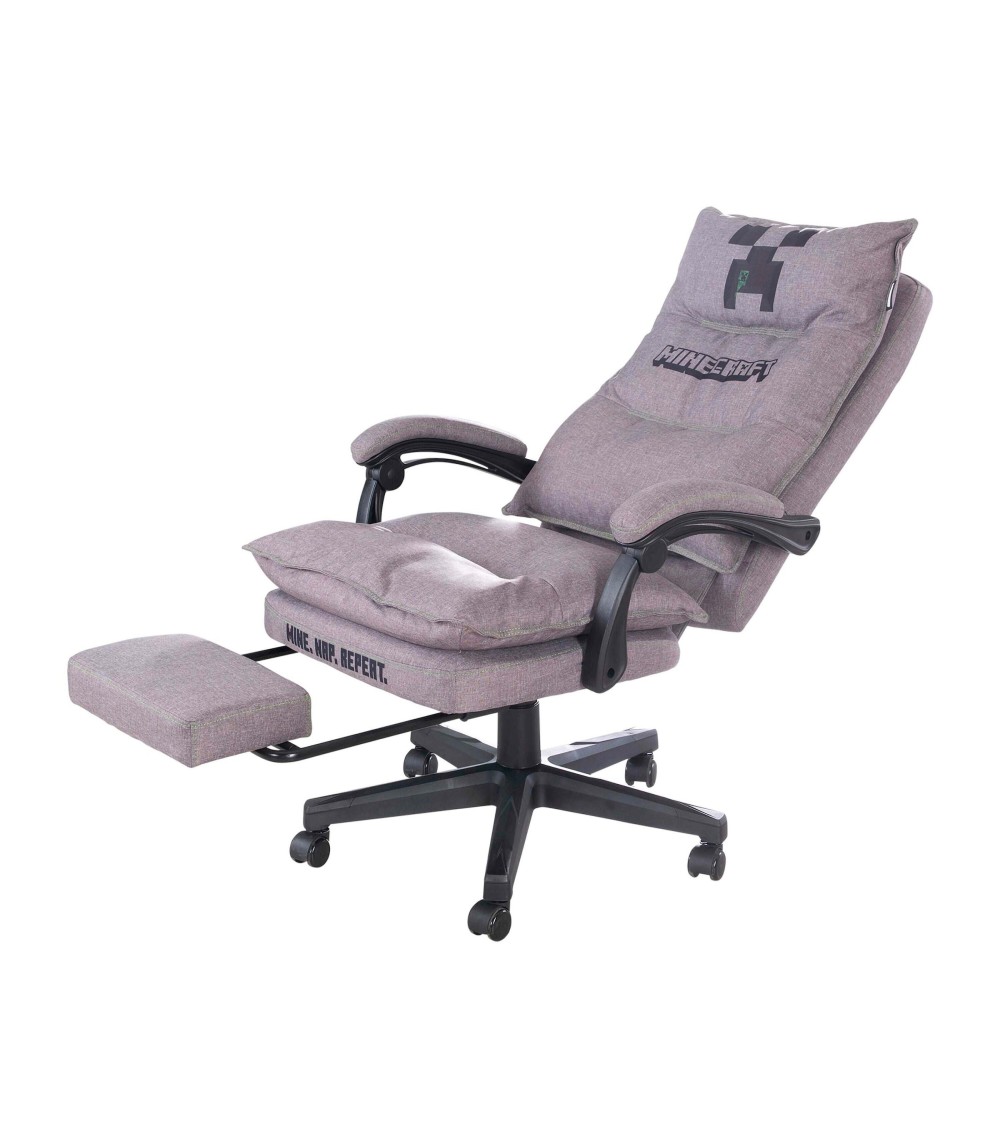 gepolsterter Gamingstuhl, stufenlos höhenverstellbar, Wippmechanik, Be