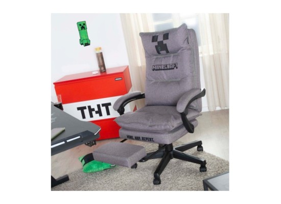 gepolsterter Gamingstuhl, stufenlos höhenverstellbar, Wippmechanik, Be