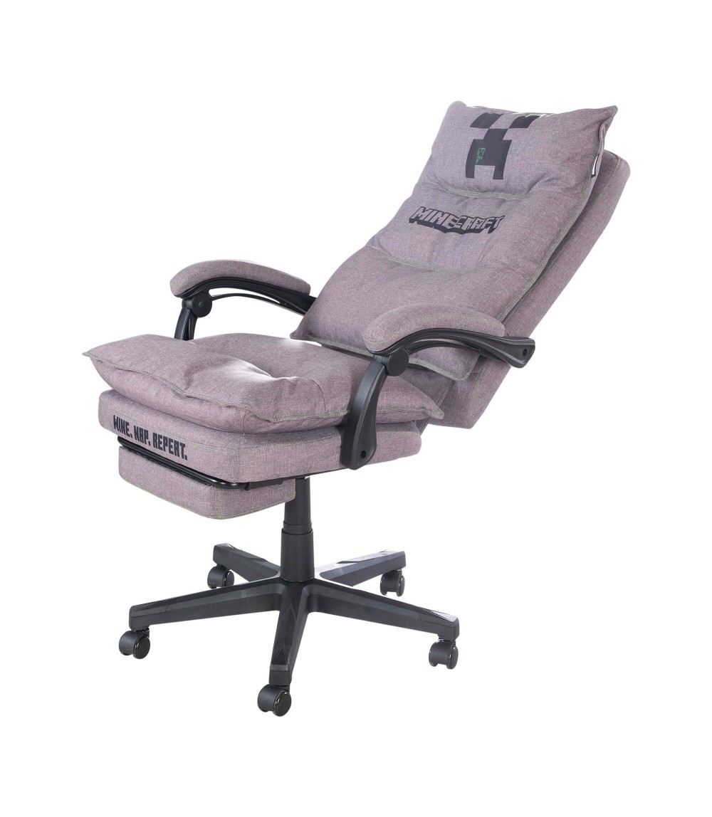 gepolsterter Gamingstuhl, stufenlos höhenverstellbar, Wippmechanik, Be