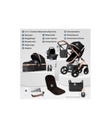 Kinderwagen Nizza + Babyschale + Isofix-Station