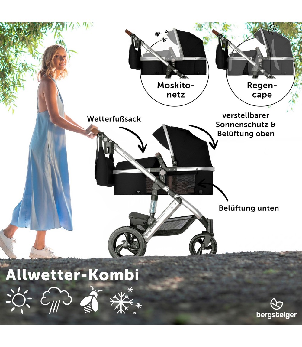 Kinderwagen Nizza + Babyschale + Isofix-Station