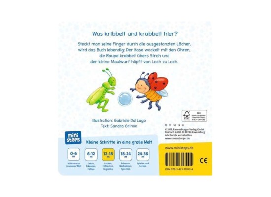 Pappbilderbuch Lustige Kribbel-Krabbel Tiere