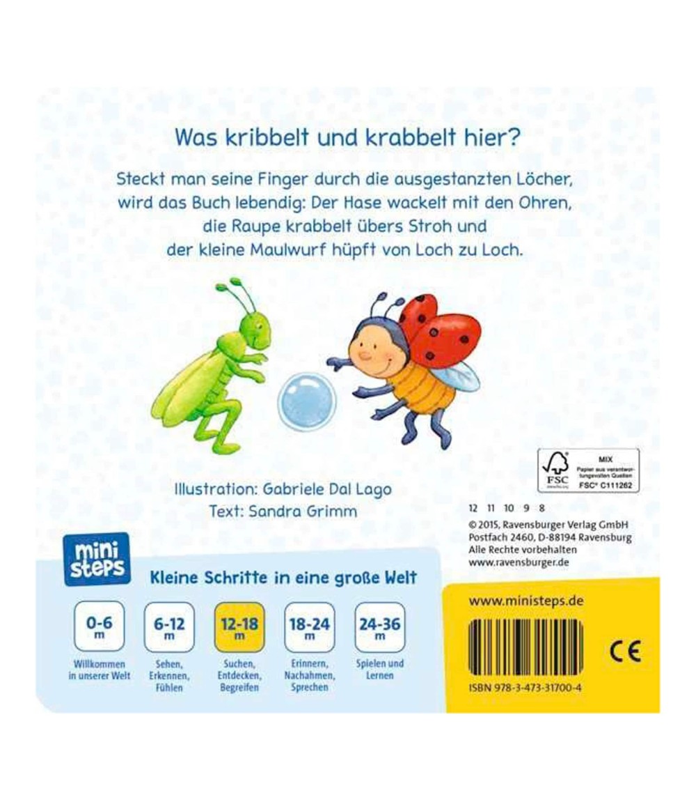 Pappbilderbuch Lustige Kribbel-Krabbel Tiere