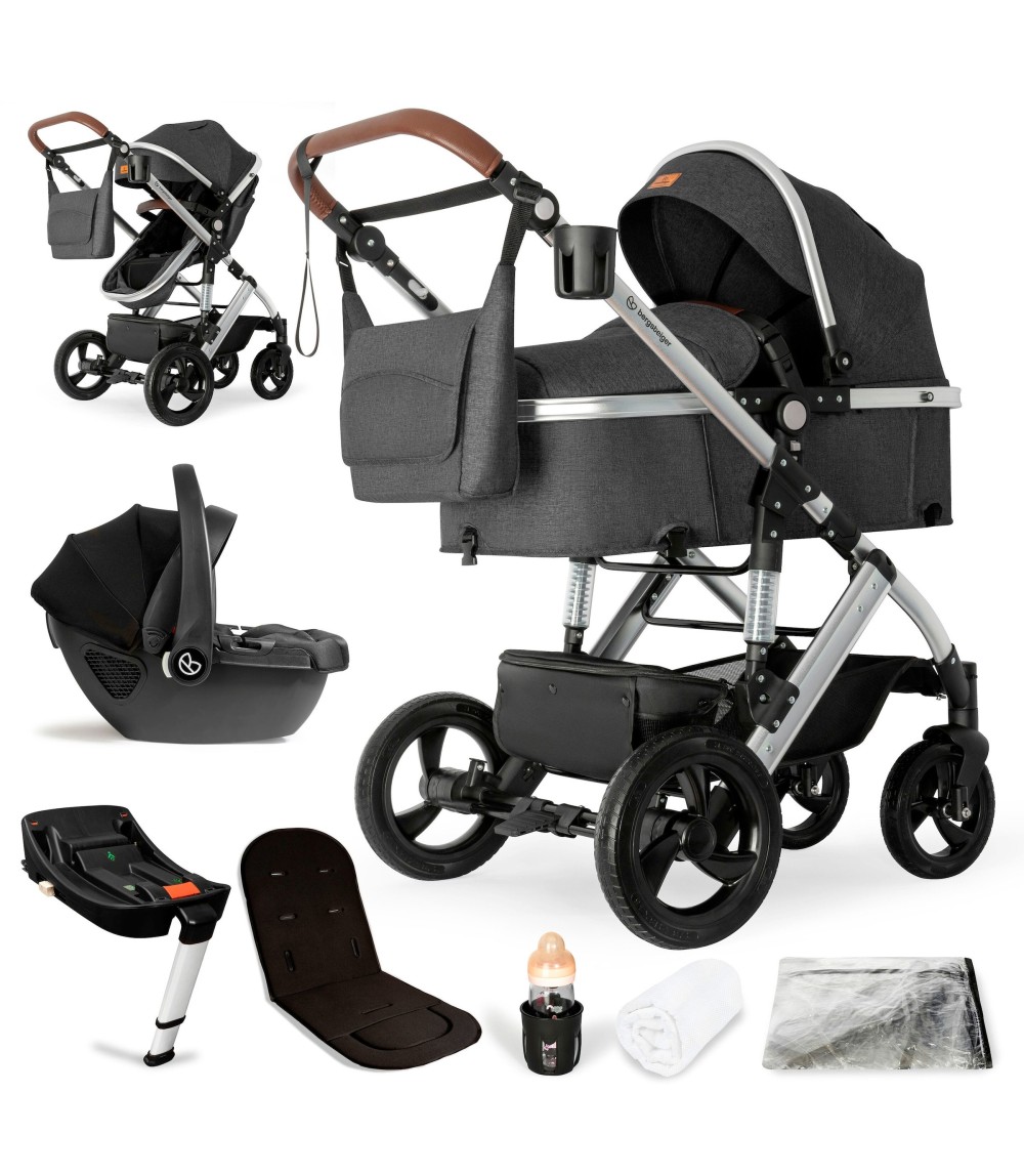 Kinderwagen Nizza + Babyschale + Isofix-Station