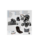 Kinderwagen Nizza + Babyschale + Isofix-Station