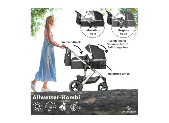 Kinderwagen Nizza + Babyschale + Isofix-Station
