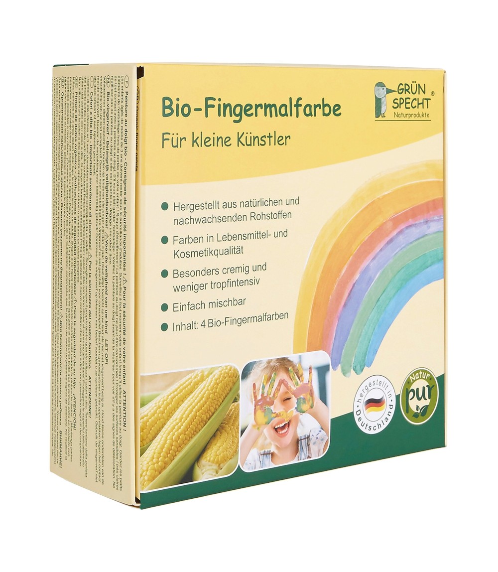 Bio-Fingermalfarbe 4 Farben