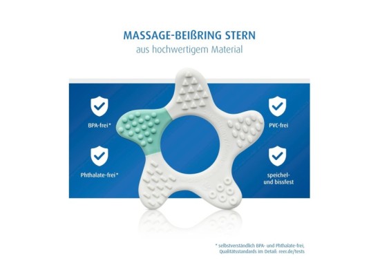 Beißring Stern aus Silikon
