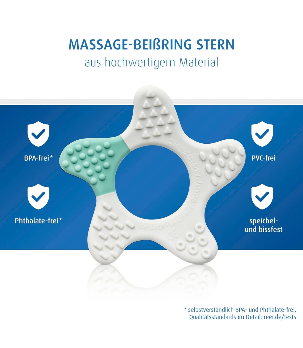 Beißring Stern aus Silikon