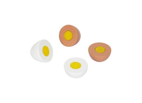 Eier aus Holz 6er-Pack