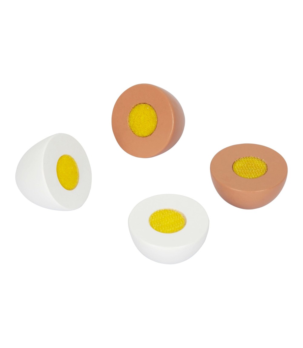 Eier aus Holz 6er-Pack