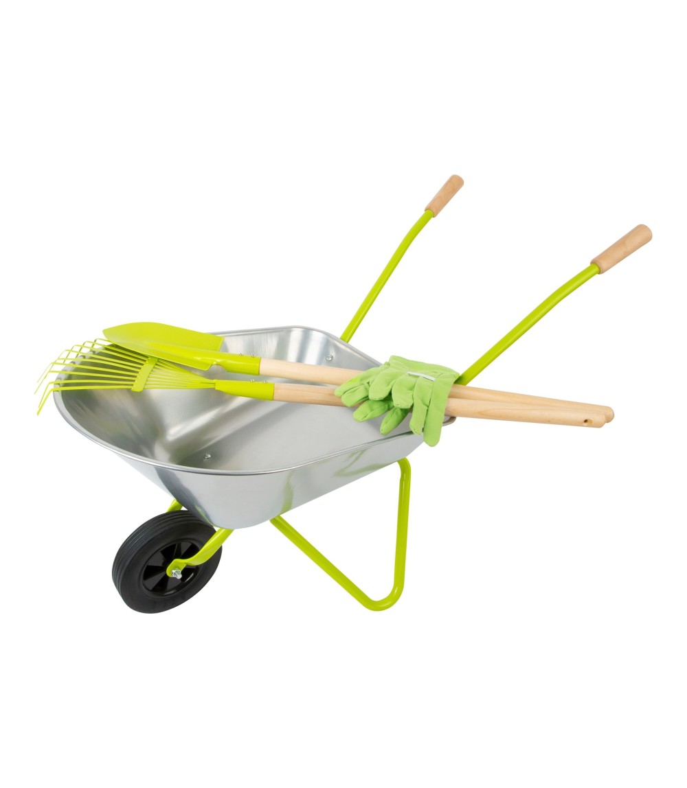 Gartenwerkzeug-Set mit Schubkarre