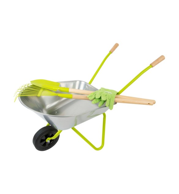 Gartenwerkzeug-Set mit Schubkarre
