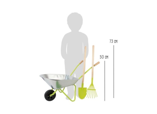 Gartenwerkzeug-Set mit Schubkarre