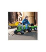 Trettraktor rollyKiddy Futura mit Frontlader und Anhänger