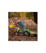 Trettraktor rollyKiddy Futura mit Frontlader und Anhänger