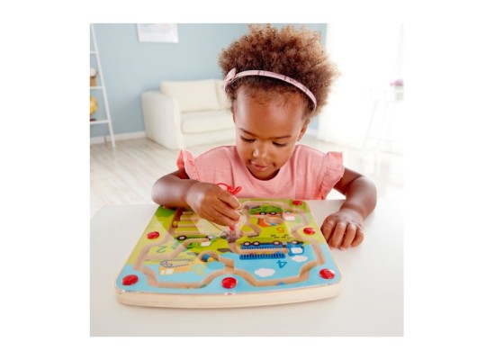 Magnetspiel Baufahrzeuge-Labyrinth