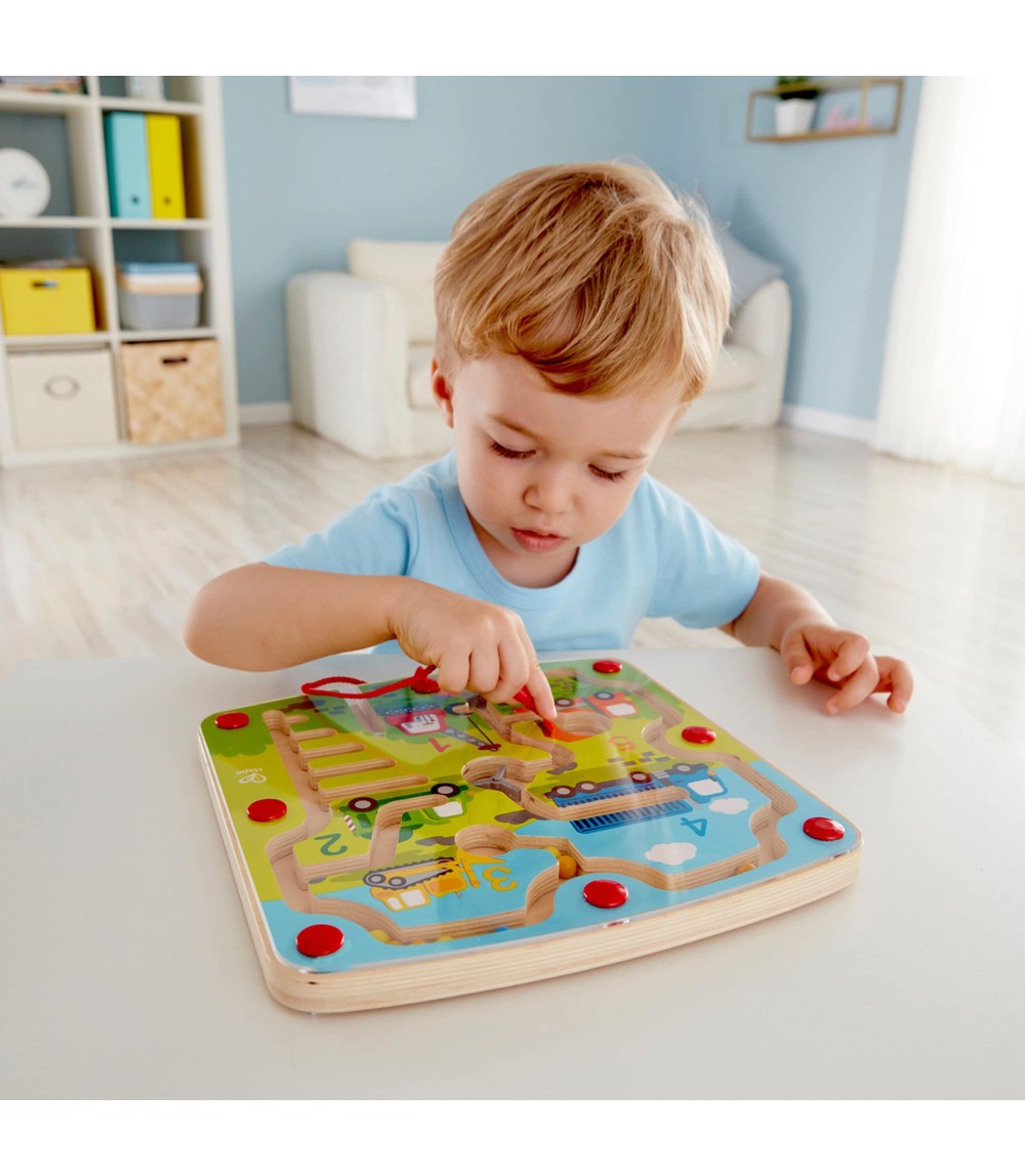 Magnetspiel Baufahrzeuge-Labyrinth