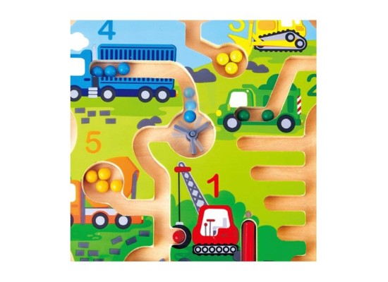 Magnetspiel Baufahrzeuge-Labyrinth