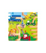 Magnetspiel Baufahrzeuge-Labyrinth
