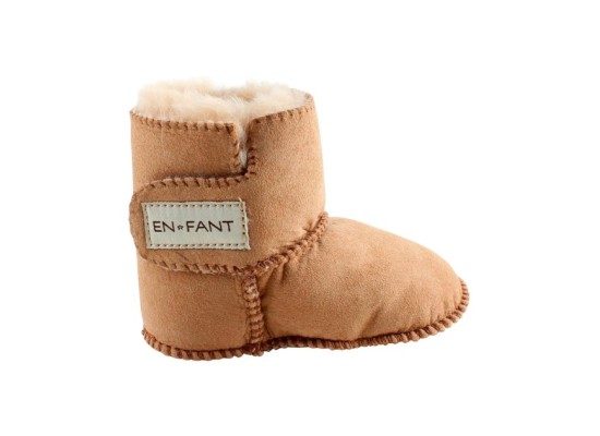 Lammfellschuhe mit Klettverschluss