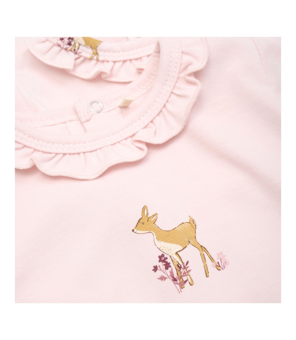 2er-Pack Bodys langarm Rüschenkragen Reh