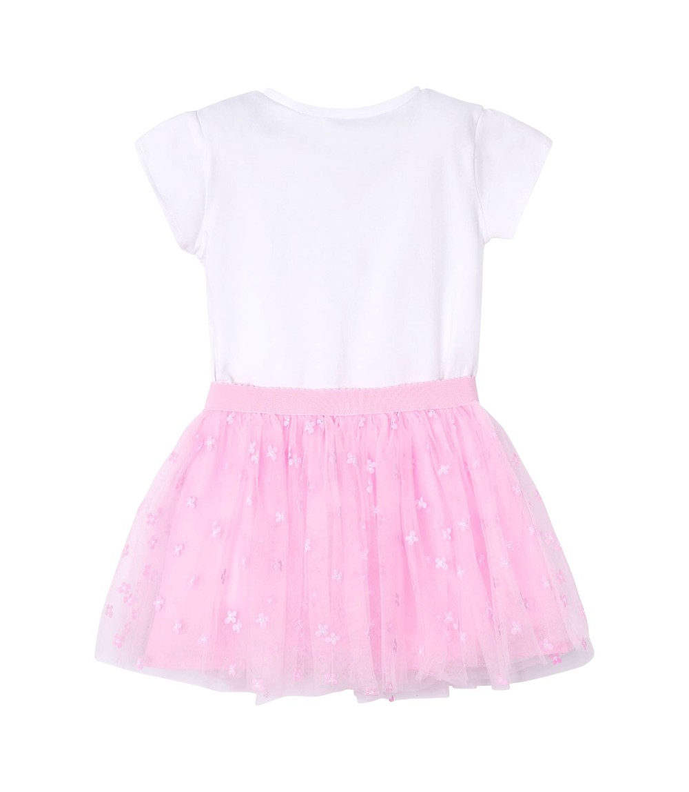 2-tlg. Set T-Shirt und Tüllrock Blumen