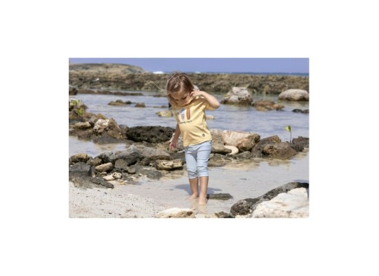 Capri-Schwimmleggings mit Windeleinsatz und UV-Schutz