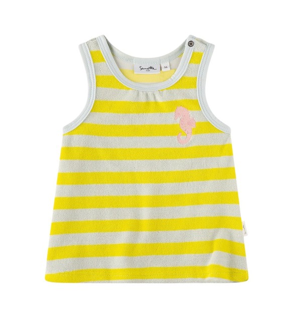 Frottee-Kleid ohne Arm Ringel Seepferdchen