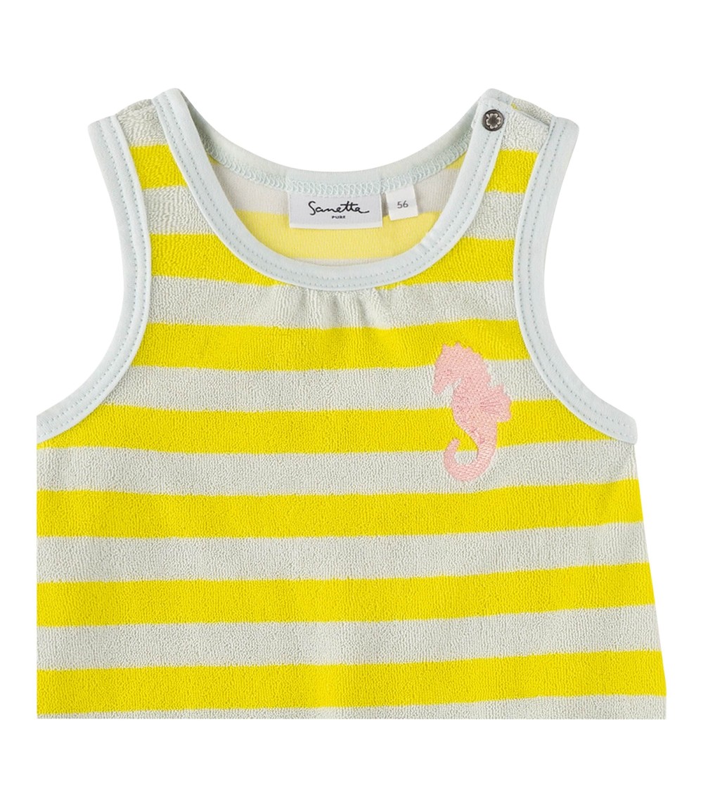 Frottee-Kleid ohne Arm Ringel Seepferdchen