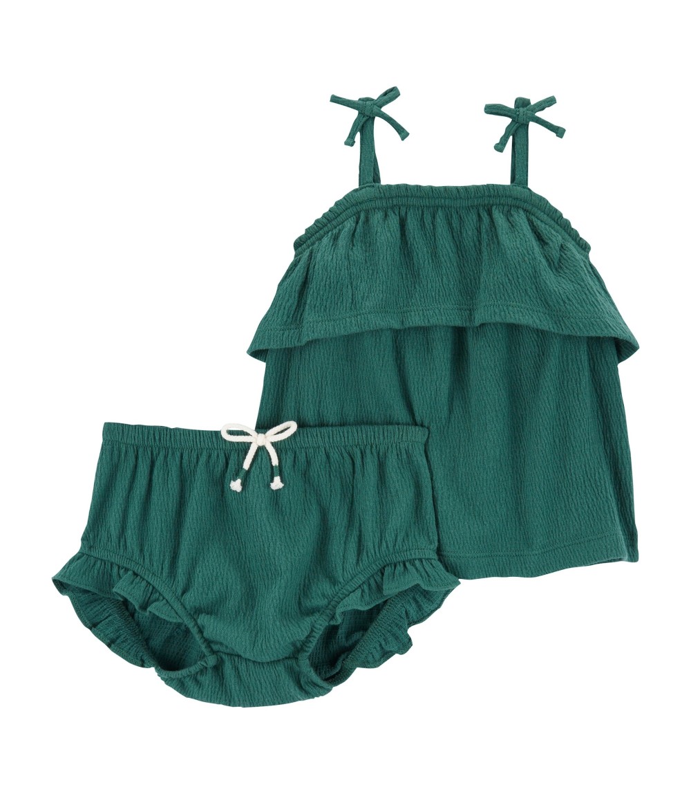 2-tlg. Set Top und Höschen Rüschen