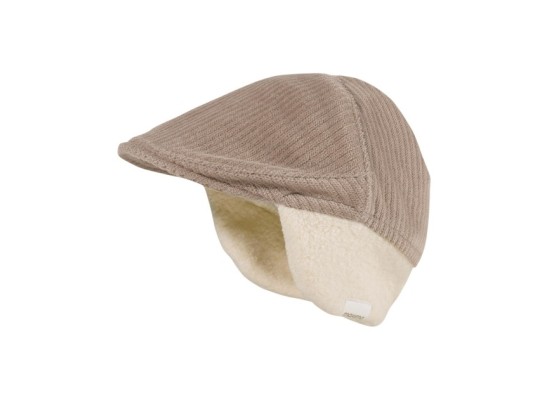 Cord-Schiebermütze mit Nackenschutz