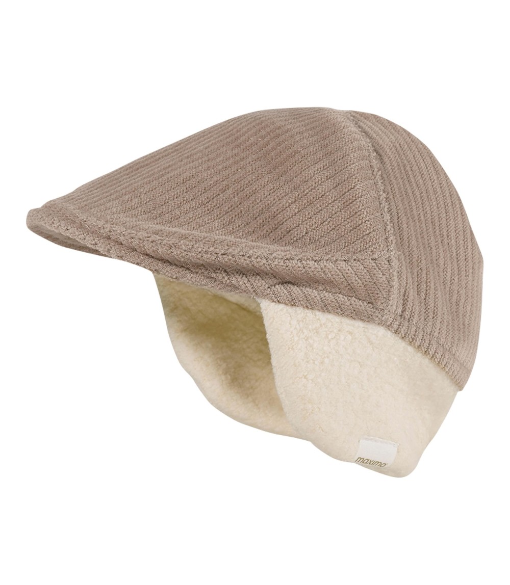 Cord-Schiebermütze mit Nackenschutz