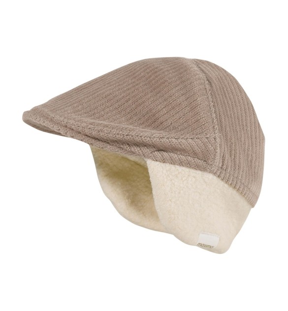 Cord-Schiebermütze mit Nackenschutz