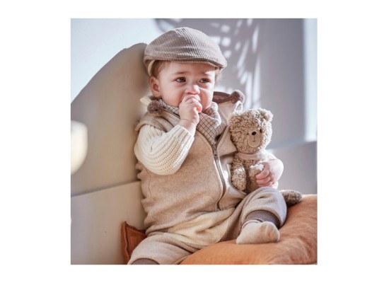 Cord-Schiebermütze mit Nackenschutz