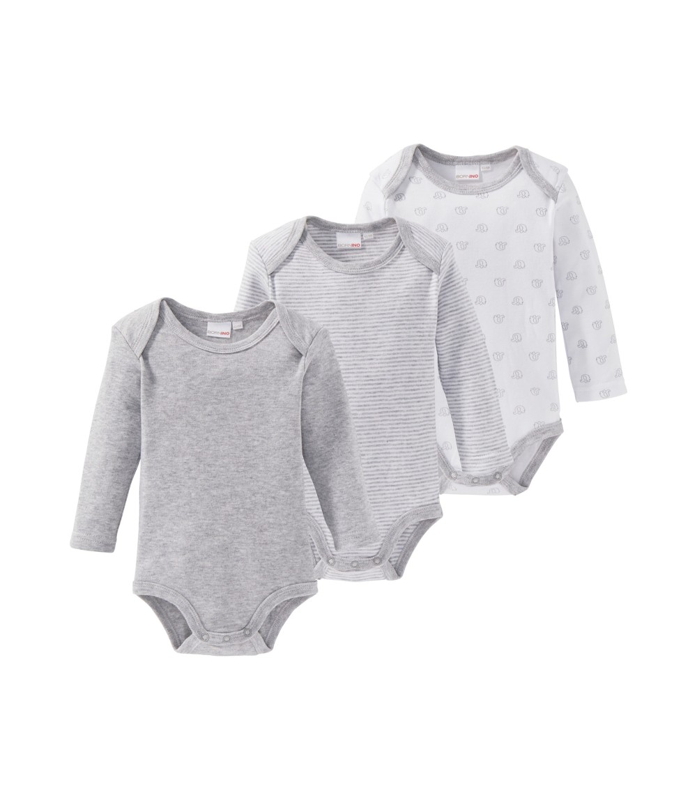 3er-Pack Bodys langarm