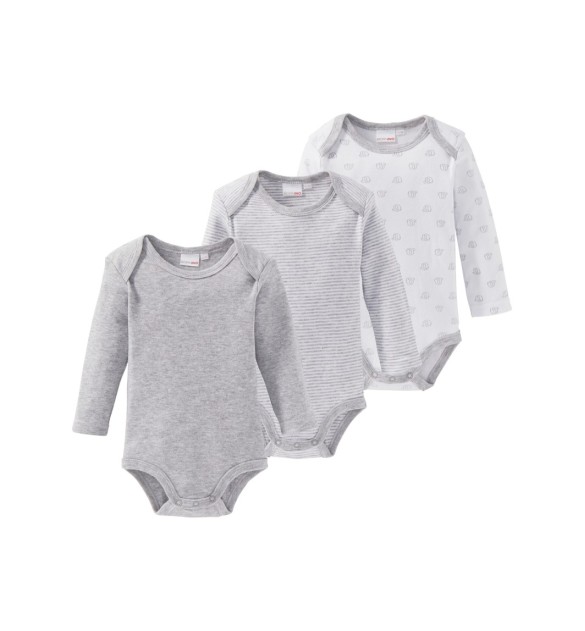 3er-Pack Bodys langarm