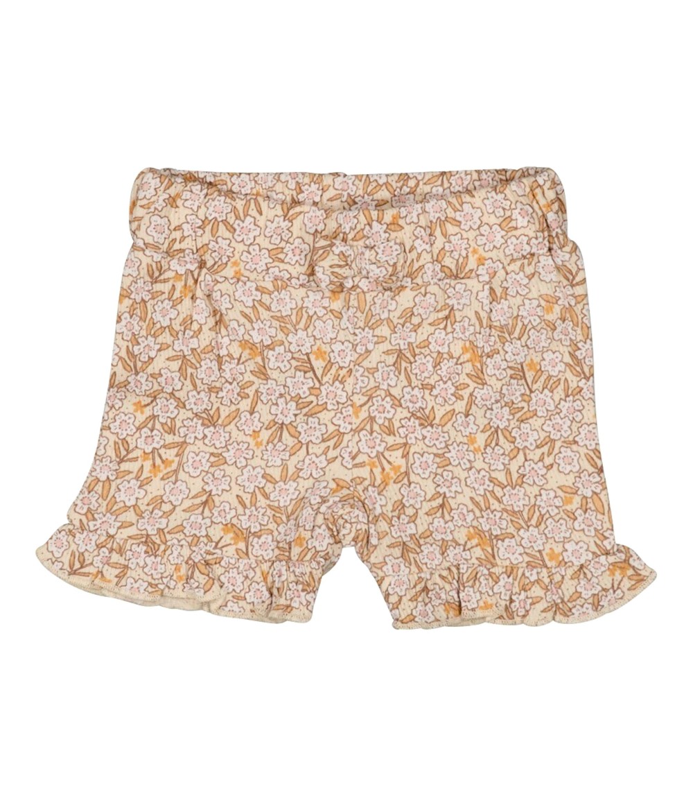 Krepp-Shorts Blumen Rüschen