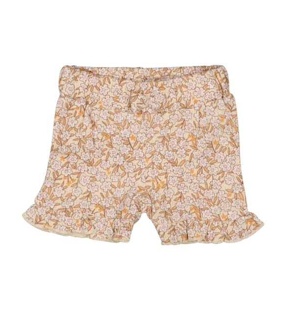 Krepp-Shorts Blumen Rüschen