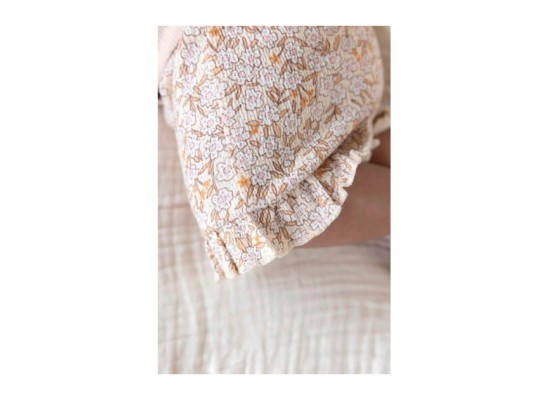 Krepp-Shorts Blumen Rüschen