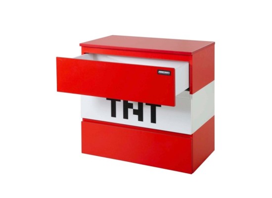 Kommode mit 3 Schubladen, LED Beleuchtung _2 PS_ MINECRAFT