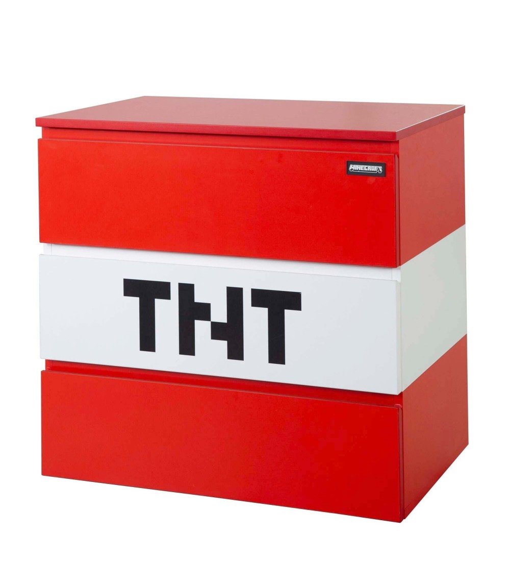 Kommode mit 3 Schubladen, LED Beleuchtung _2 PS_ MINECRAFT