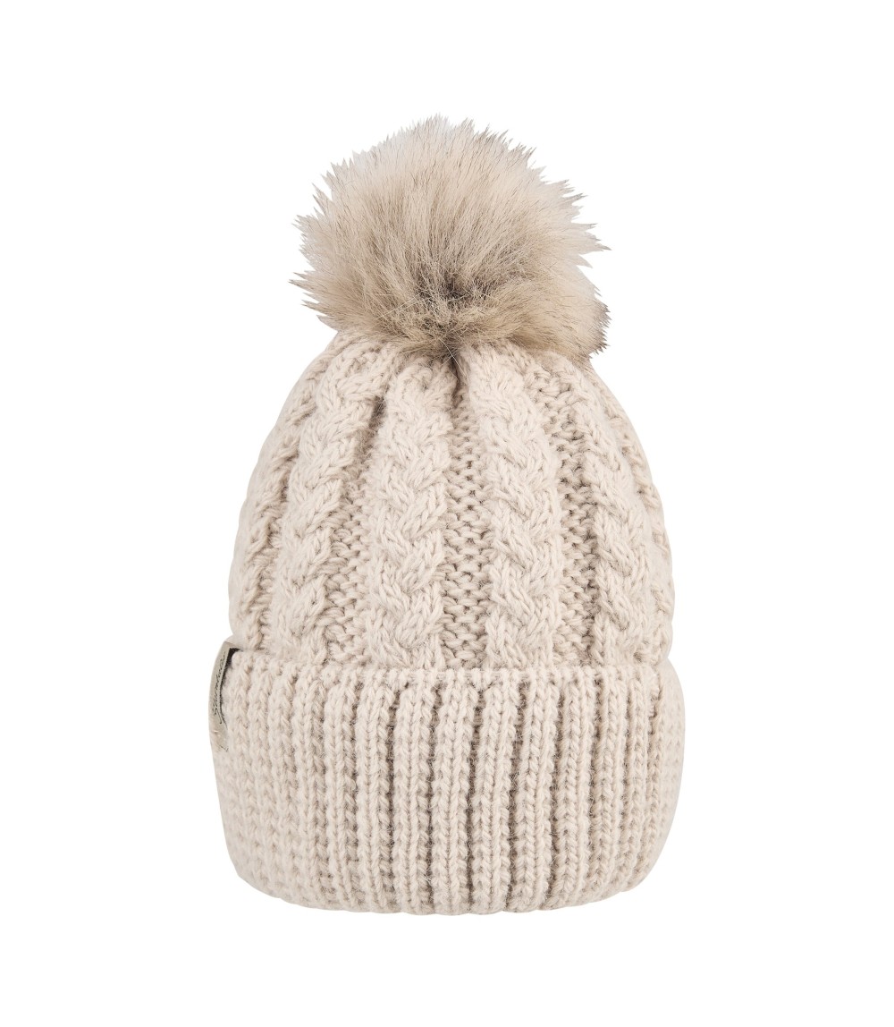 Winter-Strickmütze Bommel Fake Fur
