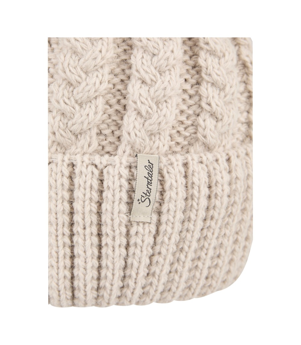 Winter-Strickmütze Bommel Fake Fur