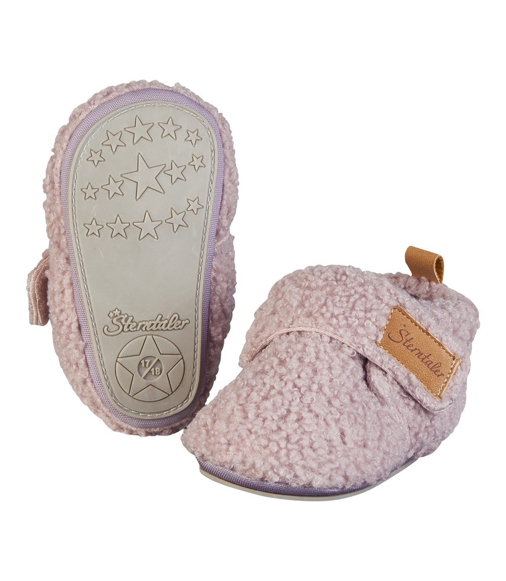 Krabbel-und Hausschuhe mit Klettverschluss Plüsch