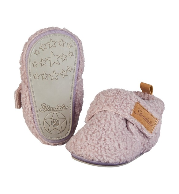 Krabbel-und Hausschuhe mit Klettverschluss Plüsch