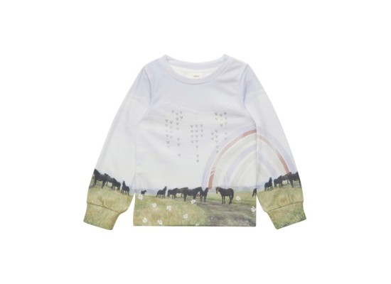 Sweatshirt Pferde Regenbogen