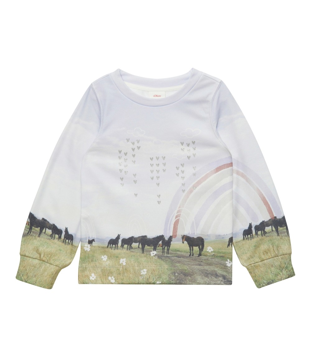 Sweatshirt Pferde Regenbogen