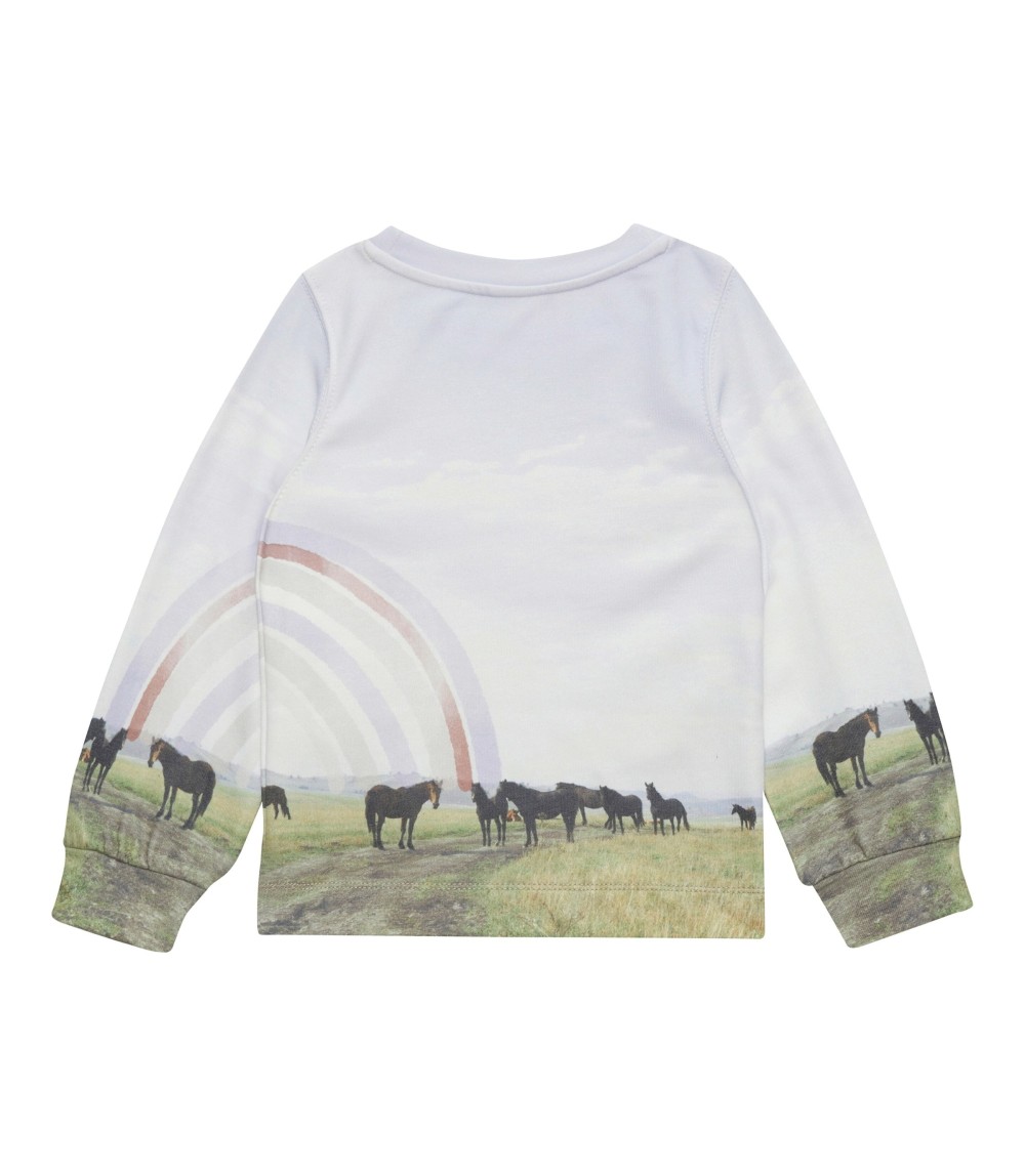 Sweatshirt Pferde Regenbogen