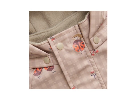 Regenjacke mit abnehmbarer Kapuze gefüttert Marienkäfer